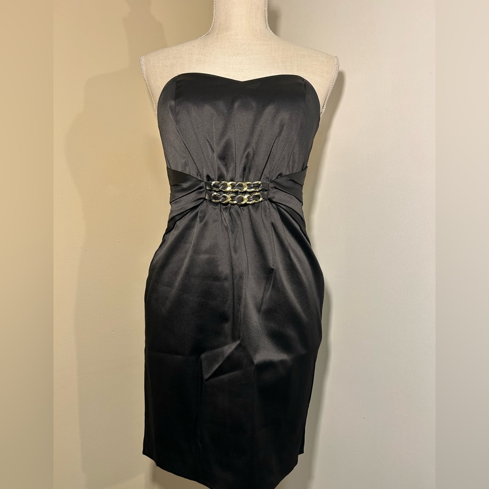 BCBGeneration Black Strapless Cocktail Mini Dress NWT